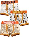 Vaenait Baby Boys 100% Cotton Underwear Boxer Brief 3 pack Set Orange Bear M
