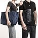 SMRITI Large Canvas Tote Bags for School Work Travel and Shopping (Large, 2 Black)