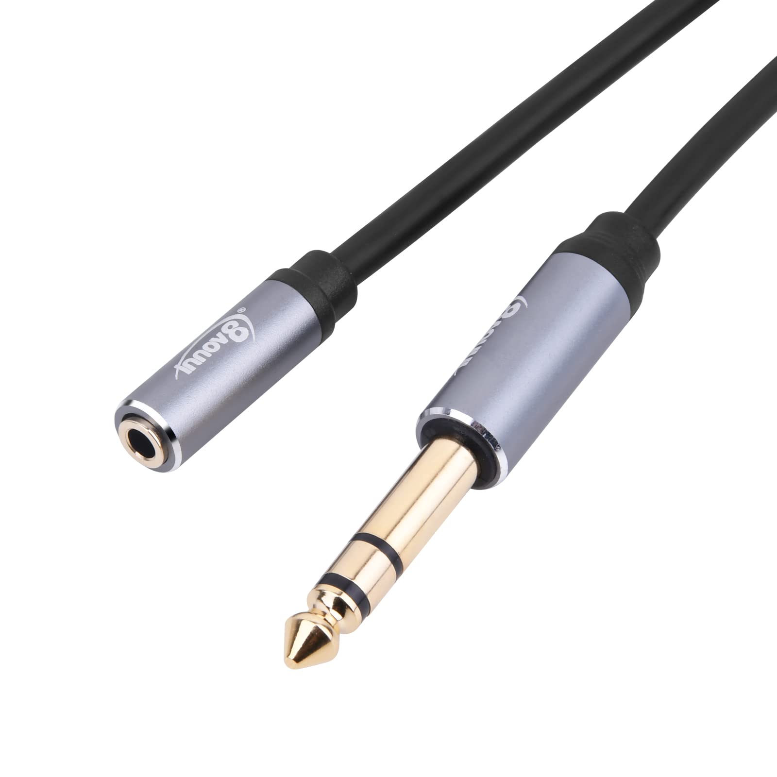 innov8 6.35mm Male(1/4 inch) to 3.5mm Female (1/8 inch) Headphone Jack Cable for Mixer Guitar Piano Amplifier Speaker - 1.8m