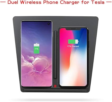 Newest Tesla Model 3 P50 P65 P80 P80d Car Accessories Center Console Wireless Charging Pad Panel On Board Phone Charger With Dual Usb Ports Du Phone