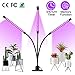 Winjoy Grow Light, 30W LED Grow Lamp Bulbs Plant Lights Full Spectrum, Auto ON & Off with 3/6/12H Timer 5 Dimmable Levels Clip-On Desk Grow Lamp, Triple Head Adjustable Gooseneck for Indoor Plants