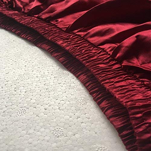 Backgarden Girl Children Color Stretched Waist Performance Circle Skirt Belly Dance Dress (8/10/12, Dark red)