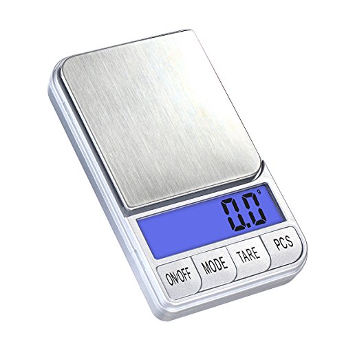 TBBSC Weigh Scales,High Precision Digital Pocket Scale,Jewelry Scale Gram (Silver-1000g/0.1g) - Thumbnail 2