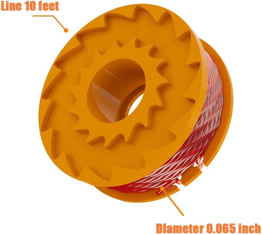 14 Pack Replacement Trimmer Spool Line,Edger Spool Line for Worx WA0010 (12 Spool for Worx WA0010): Home & Kitchen