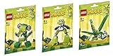 LEGO, Mixels Series 6 Bundle Set of Glorp Corp, Dribbal (41548), Gurggle (41549), and Slusho (41550)