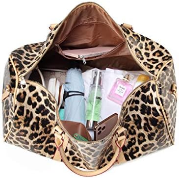 Nabegum Leopard Travel Duffels Bag For Women Girls Cheetah Animal Print Leather Overnight Weekender Hospital Tote Bag With Shoulder Strap 6 Nabegum Leopard Travel Duffels Bag For Women Girls Cheetah Animal Print Leather Overnight Weekender Hospital Tote Bag With Shoulder Strap