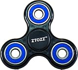 Spinner Fidget Great Gift for ADD ADHD Focus Anxiety Relief Toys and Autism Stress Reducer Hybrid Ceramic Bearing for Kids & Adults by ZTOZZ (Black + Blue)