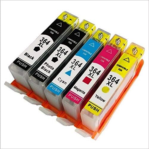 5PK Ink Cartridge for HP 364XL 364 XL Use in Photosmart 5510 5520 5524 6510 6520