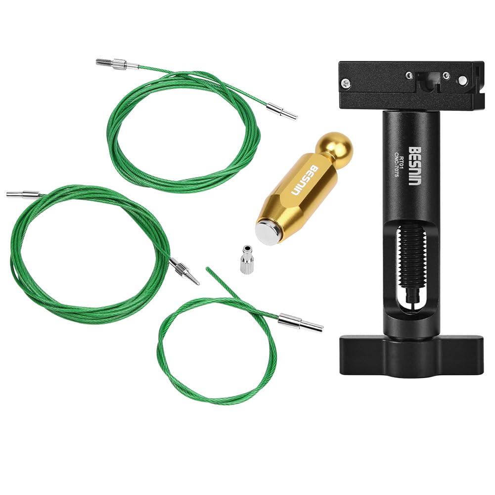 BESNIN Internal Cable Routing Kit, Frame Cable Guide with Hydraulic Hose Barb Insertion Tool and Hose Cutter for Shift/Brake Cables, Di2 E-Tube, Hydraulic Hoses (Black)