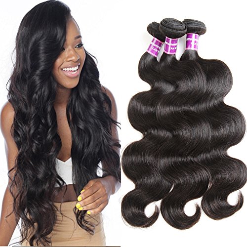 ZSF Hair Grade 7A Brazilian Virgin Hair Body Wave 3Bundles 100% Unprocessed Virgin Human Hair Weave Extensions Natural Color 18"20"22"