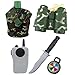 TopTie Camo Tactical Costumes, Military Motif Role Play Set For Kid GREEN-S
