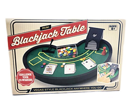 Mini Tabletop Black Jack Game Set Includes- Authentic Felt Surface, Mini Deck Of Cards, Poker Chips & Accessories Great For Home, Office, & Travel. Vegas Style Black Jack Any-were!!!