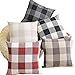 TEALP Buffalo Check Throw Pillow Cover - 18x18 inch Linen Cotton Decorative Pillow Case Home Sofa Cushion, Farmhouse Fall Home Decor, Set of 2 Black and White