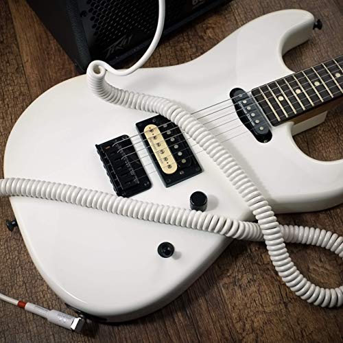 M MAKA Premium Guitar Coil Cable 30 Feet, Instrument Coiled Curly Cord