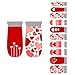 Winstonia 20pcs Chic Nail Wrap Stickers Easy Manicure Nail Art Strips - Full of Hearts