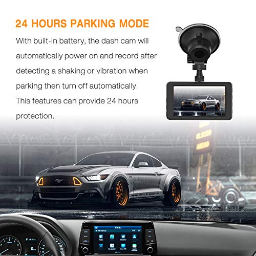 TOGUARD 4K Dash Cam Ultra HD Car Dash Cameras 3'' LCD 170° Wide Angle