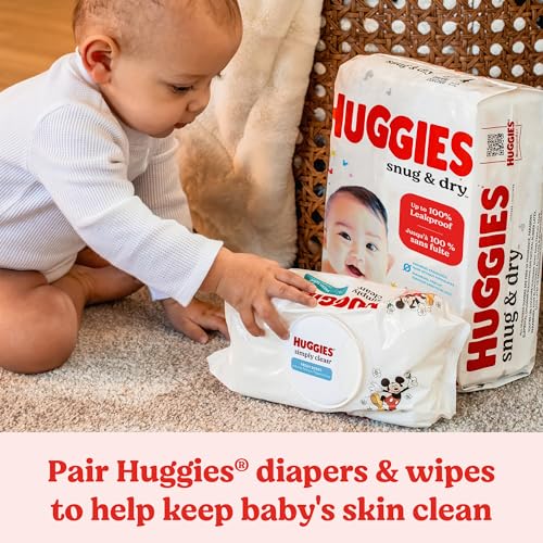 HUGGIES SIZE 1 DIAPERS, SNUG & DRY NEWBORN DIAPERS, SIZE 1 (8-14 LBS), 38 COUNT, PACKAGING MAY VARY