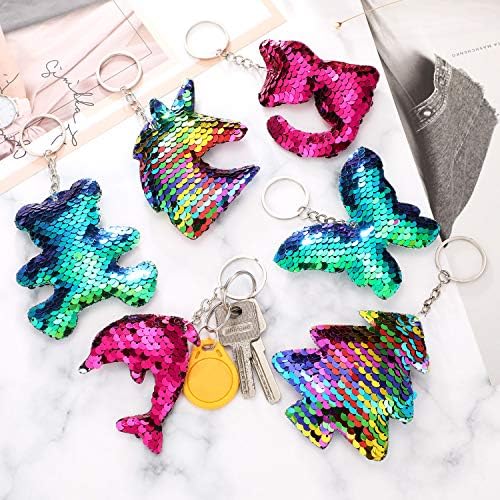 セール 登場から人気沸騰 30ピース クリスマスフリップスパンコールキーチェーン リバーシブルスパンコールキーチェーン グリッターキーリング 女の子 キッズ用 クリスマスギフト 装飾に 10スタイル 3色 激安な新品登場