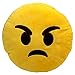 PrimeCuts Premium Quality BIG 35cm Angry Face Emoji Pillow - Soft Smiley Emoticon Stuffed Plush Toy