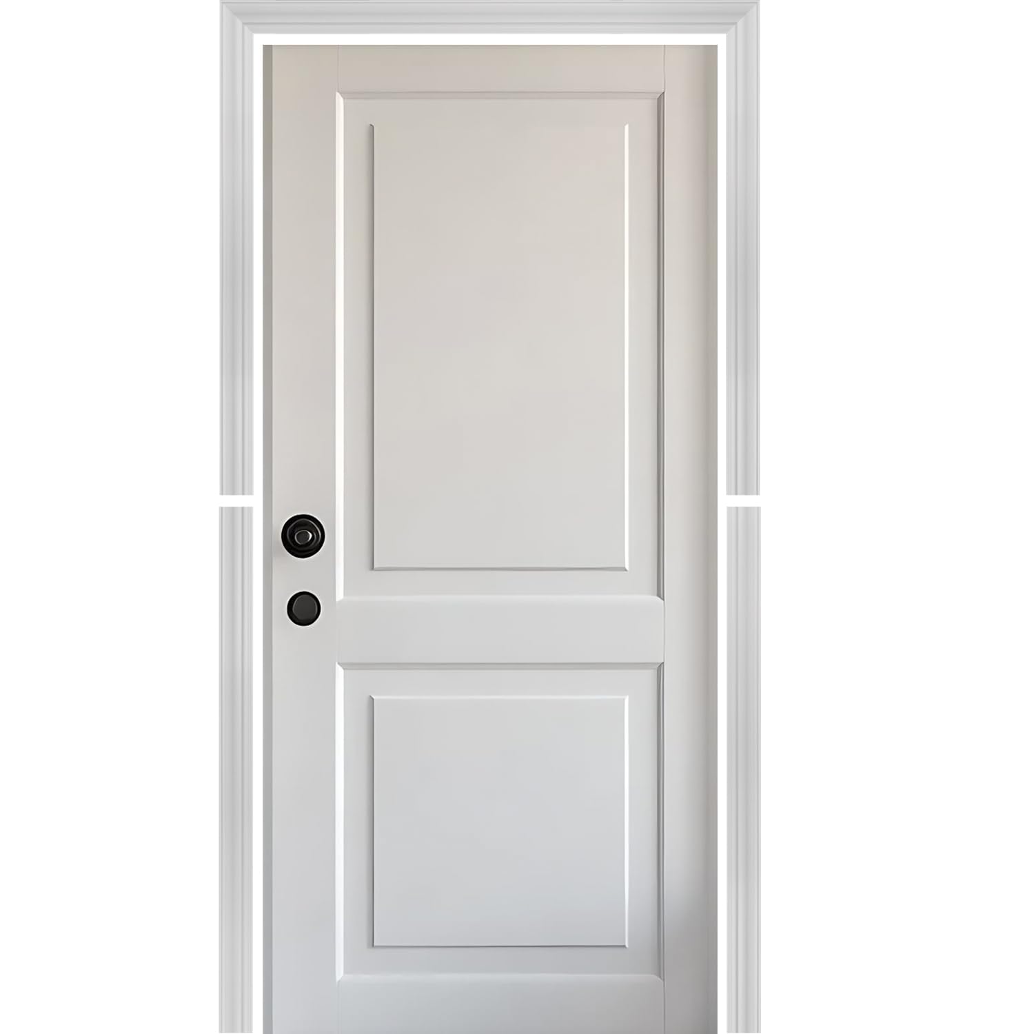 Photo 1 of 1 Set Peel and Stick Door Moulding Trim Kit, 37" x 82" Premade Doors Panels Self Adhesive Wainscoting Panels Pre-Cut for Door Frame Decor
