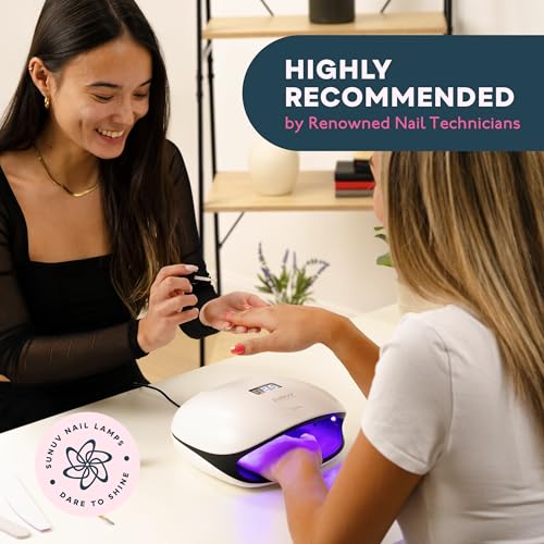 SUNUV SUN4 UV LED Nail Dryer Lamp for Shellac Manicure Gel with 4 Timer, LCD Display, Sensor and Dual Speed Drying (Black)
