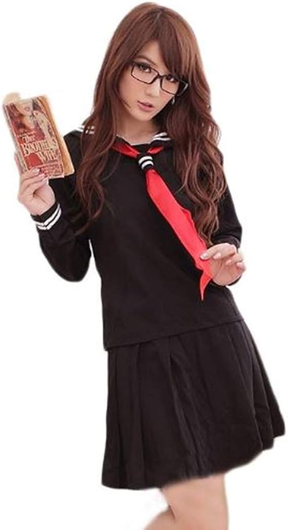 Amazon Co Jp Ange スタンダードな女子高生制服 可愛い女子高生制服 可愛いセーラー学生服 女子高生制服 コスプレ 服 ファッション 小物