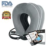 NeckFix Cervical Neck Traction for Instant Neck Pain Relief at Home ✮ Inflatable & Adjustable Neck Stretcher Collar Device - Box Included