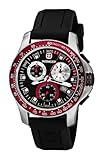 Wenger Men’s 70789 Battalion Field Chrono Red and Black Rubber Strap Watch, Watch Central