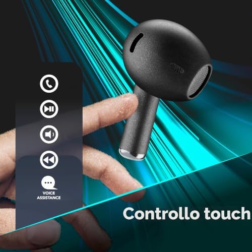 | CRYSTAL | Auricolari TWS Bluetooth 5.0 Wireless In-Ear con Custodia di Ricarica - Environment Noise Cancelling - Talk Time: 3.5 ore - Ricarica : 1.5 ore - Portata: 10mt - Colore Nero