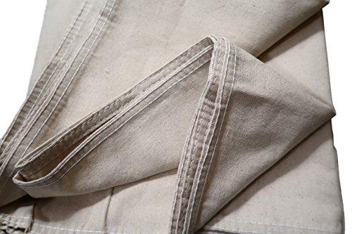 All Purpose 100% 4 x 12 Cotton Canvas Drop Cloth By Q.C.C -This size Includes a Complimentary TOTE BAG to carry your Drop Cloth / Eco friendly and Every Contractor's choice.