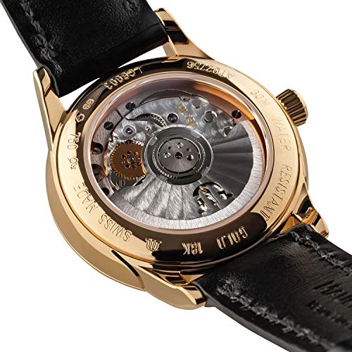 Maurice-Lacroix-Les-Classiques-Automatique-Date-Damen-Armbanduhr-Analog-Automatik-mit-schwarzem-Lederband-LC6003-PG101-130-Gehuse-Rotgold-18-Karat-750