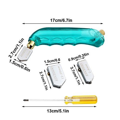 CESFONJER Professional Heavy Duty Pistol Grip Oil Feed Glass Cutter