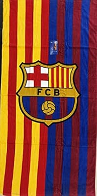 MES QUE UN CLUB FC Barcelona Soccer Team Two Tone Beach Towel