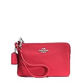 Embossed small l-zip wristlet, Color Red. Style No. 52392 SVDN8
