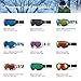 OutdoorMaster Kids Ski Goggles, Snow Goggles for Boys & Girls with 100% UV Protection (White Frame + VLT 45% Wine Red Lens with REVO Silver)