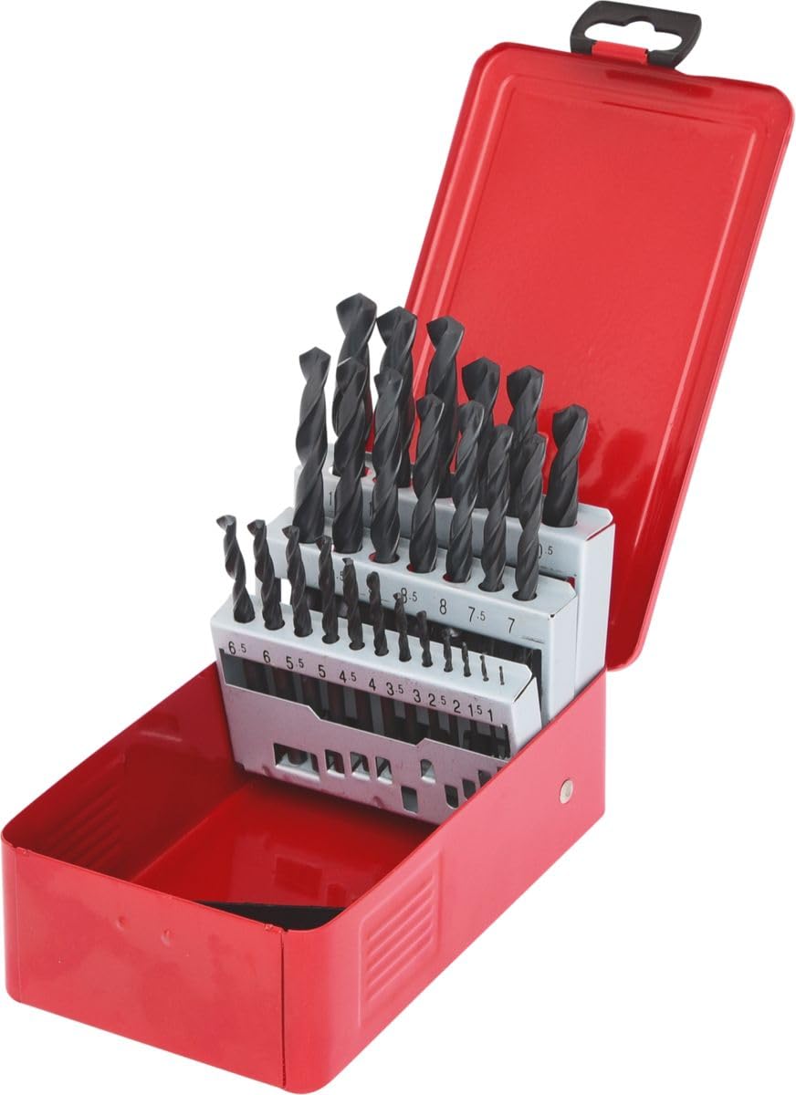 KS Tools 330.1613 HSS-R Twist drill set in metal case, 25 pcs, 1-13mm