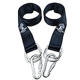 Tree Swing & Hammock Hanging Kit Straps -Two 5 ft Straps Holds 2200 lbs. -Attaches 2 Heavy Duty Carabiners Hook, Easy & Fast Swing Hanger Installation，No Stretching-Better than Swing Rope & Chain!