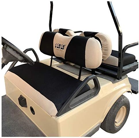 10L0L Golf Cart Front Back Seat Cover Set for Club Car DS & EZGO RXV TXT, Breathable Washable Polyester Mesh Cloth 10L0L Golf Cart Front Back Seat Cover Set for Club Car DS & EZGO RXV TXT, Breathable Washable Polyester Mesh Cloth
