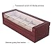 SONGMICS Watch Box 5 Slots Watch Organizer Display Case for Men and Women Mahogany Faux Leather UJWB05R