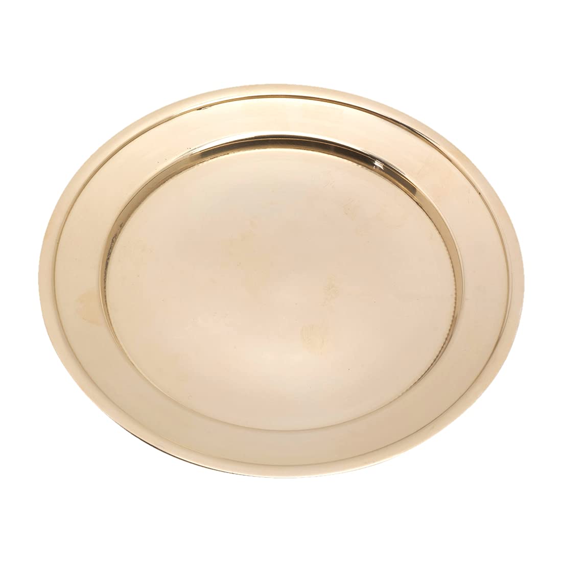 NKlaus Candle Plate Classic Ø11cm Brass Gold Brushed Coaster Matt Decoration 10488