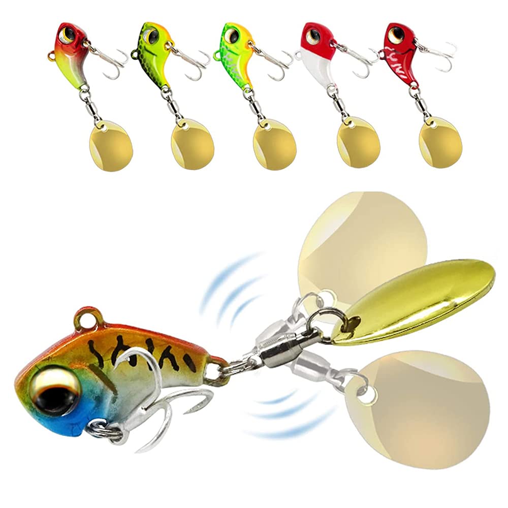 6 Pieces Lure Fishing Hook, Artificial Bait Fishing, Fishing Lures for Pike, Ultra Sharp Sinking Bionic Artificial Lures Freshwater Wobbler Set with 3D Eyes for Trout, Perch, Pike, Chub, Zander — image 1