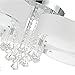 DINGGU Modern Bedroom Ceiling Light Crystal Flush Mounted Ceiling Light for Living Room Kitchen Chandelier Light 3 Light Crystal Ceiling Light for Small Room Acrylic Drum Ceiling Chandelier