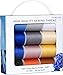 50wt Cotton Thread Mixed Colored Long-Staple Cotton Sewing Thread Spool, Serger Thread Set -12 Spools,150Yds Each Total 1800Yds，-for Quilting, Single Needle,Machine Embroidery,Ovelock (Color 2)