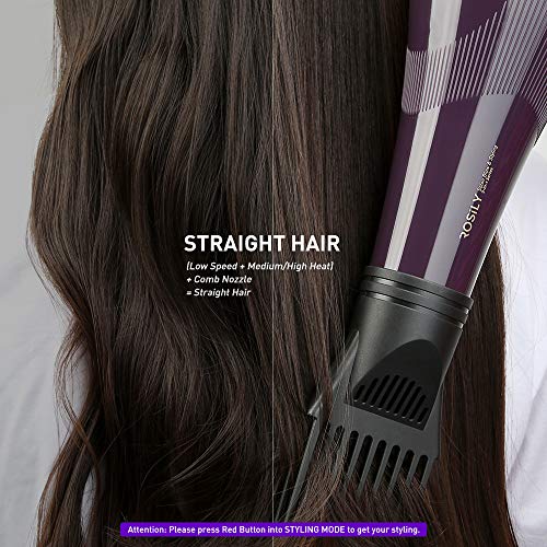 ROSILY Professional 2200W Ionic Ceramic Hair Dryer Fast Drying Salon