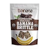 Barnana Organic Crunchy Banana Brittle - Dark Chocolate, 3.5 Ounce - Healthy Vegan Cookie Style Dessert Snack - Made with Sustainable, Eco Friendly Upcycled Bananas
