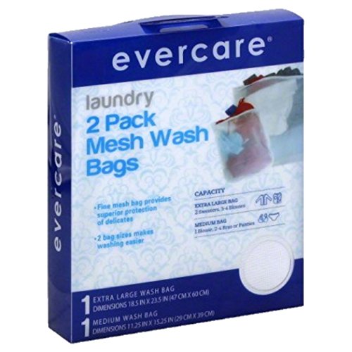 EverCare Laundry 2 pack Mesh Wash Bags superior protection of delicates two bag sizes
