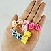 Hixixi 50pcs/pack Cat Small Dog Puppy 3D Mini Size Hair Bows Multicolor Rhinestone Beads With Rubber Bands Pet Hair Accessories Mix Color Random