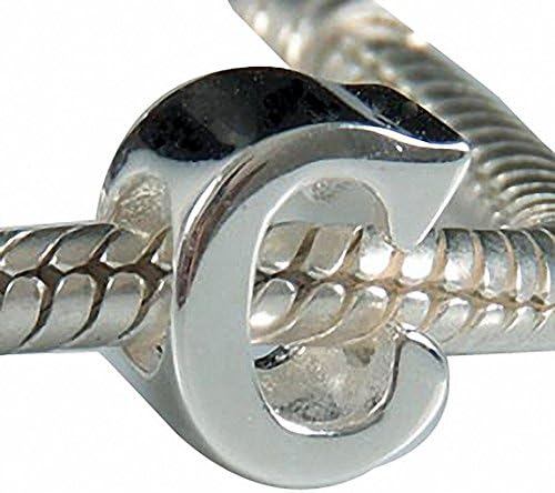 Letter Charm Sterling Silver 925 Initial A-z Alphabet Beads Fits Charms