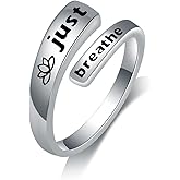 Wenansly Adjustable Inspirational Rings for Women - 925 Sterling Silver Hope Rings Faith Spiritual Encouragement Jewelry Gift for Daughter Mom