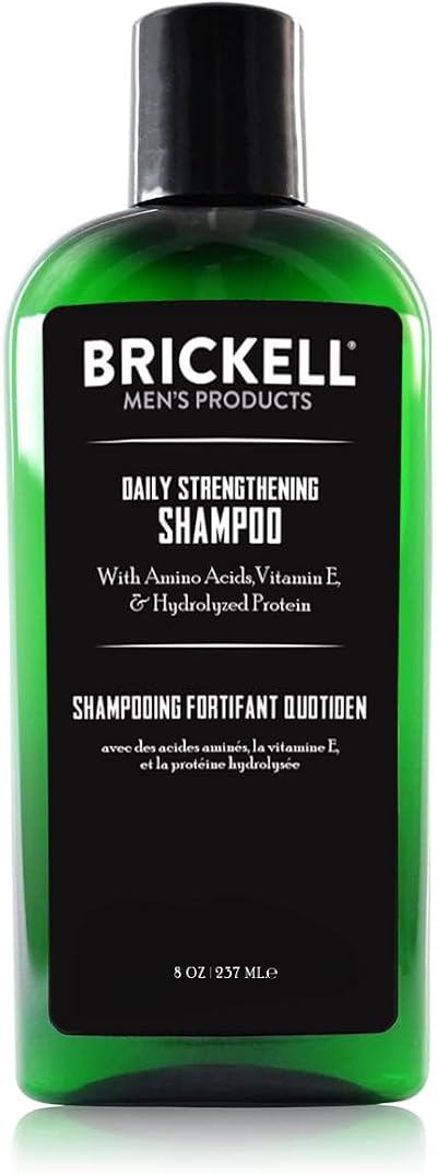 Brickell Daily Strengthening Shampoo Men Natural Organic Mint Tea Tree Scalp